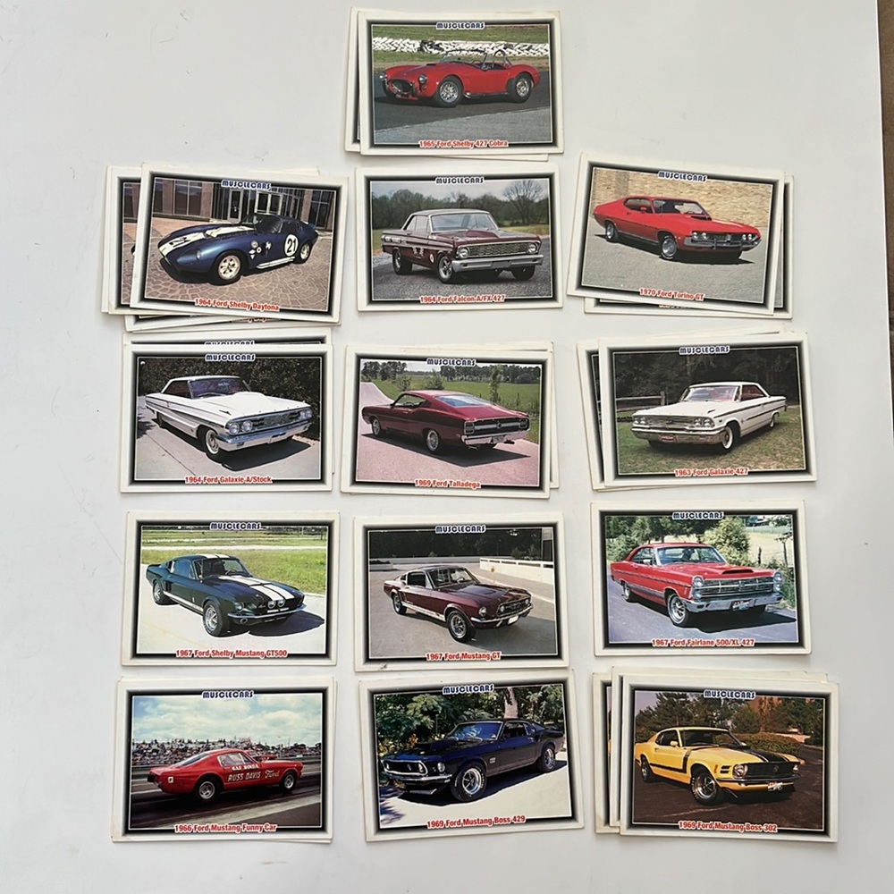 Vintage Collectable Muscle Car Cards “Ford”